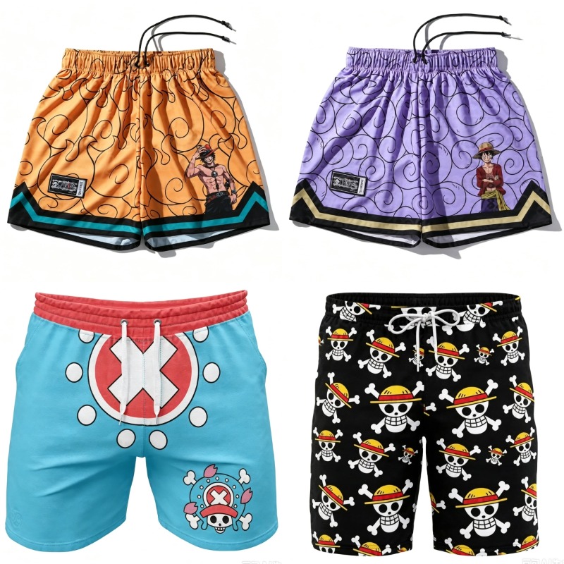 Boyshort Underwear - 원피스 남성용/남아용 여름용 비치 반바지, 루피,