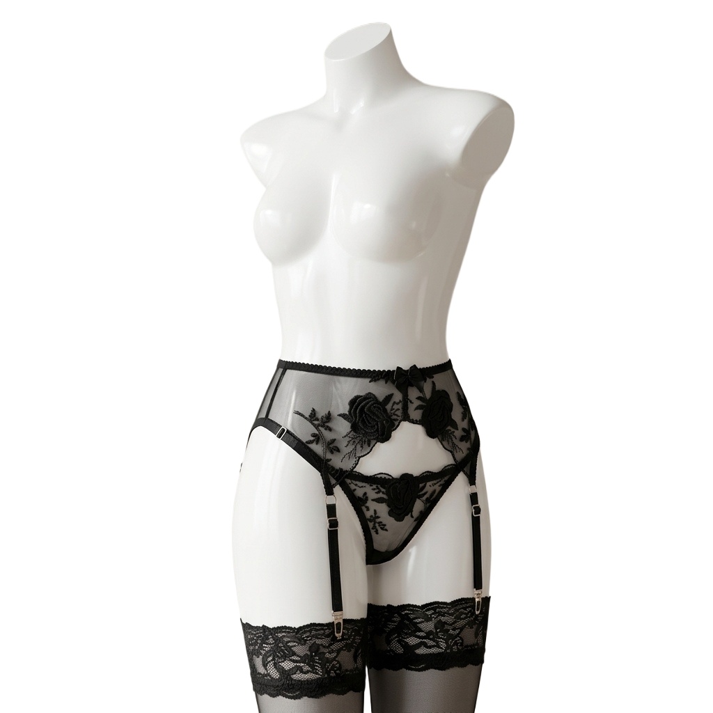 여성용 자수 꽃무늬 가터 벨트와 팬티 세트, 신부용으로 - Garter Belt Set 리뷰 및 가격
