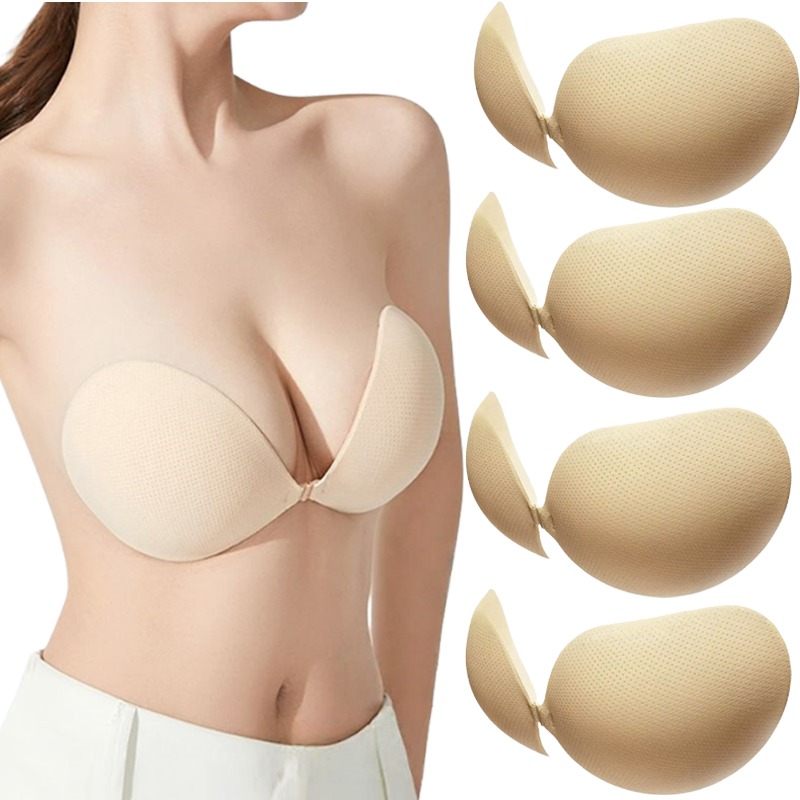 푸쉬업 스티키 브라 두꺼운 투명 실리콘 가슴 패드 접착 - Push Up Bra Padded 리뷰 및 가격